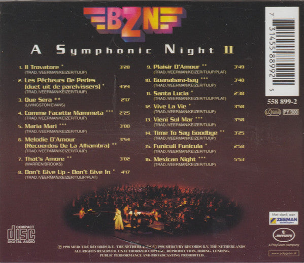 BZN : A Symphonic Night II (CD, Album)