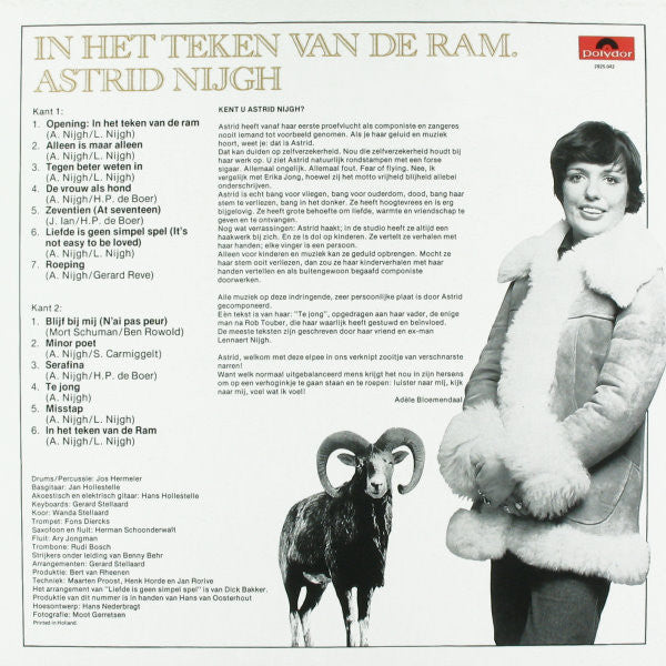 Astrid Nijgh : In Het Teken Van De Ram (LP, Album)
