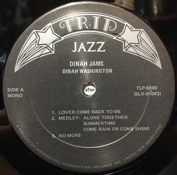 Dinah Washington : Dinah Jams (LP, Album, Mono, RE)