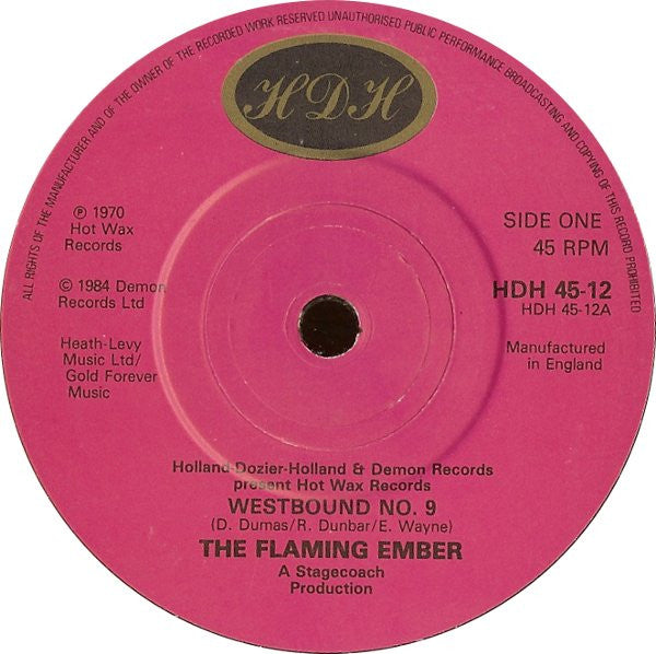 Flaming Ember : Westbound No. 9 / Mind, Body And Soul (7", Single)