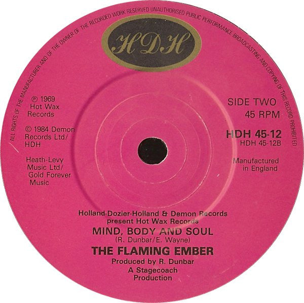 Flaming Ember : Westbound No. 9 / Mind, Body And Soul (7", Single)