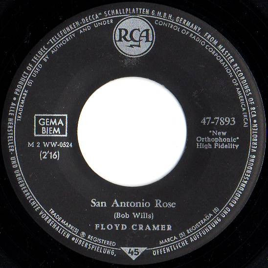 Floyd Cramer : San Antonio Rose / I Can Just Imagine (7")