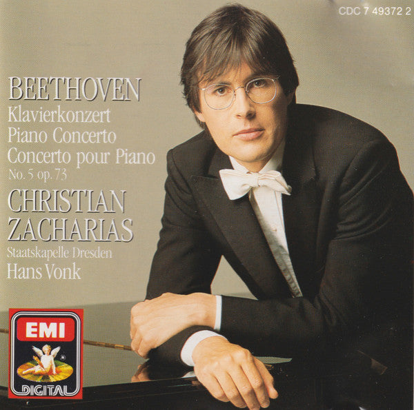 Ludwig van Beethoven, Christian Zacharias, Staatskapelle Dresden, Hans Vonk : Klavierkonzert = Piano Concerto = Concerto Pour Piano No. 5 Op. 73 (CD)