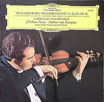 Pyotr Ilyich Tchaikovsky - Christian Ferras, Herbert von Karajan, Berliner Philharmoniker : Violinkonzert D-dur Op. 35 / Capriccio Italien Op. 45 (LP, RP)