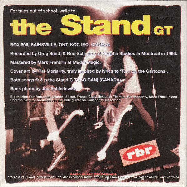 The Stand GT : Turn On The Cartoons / Bring On The Joe Jacksons (7", Single)