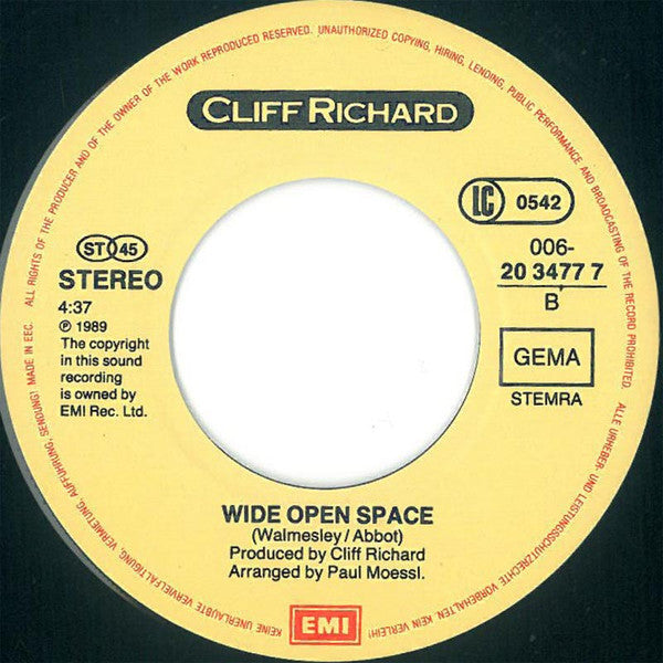 Cliff Richard : I Just Don't Have The Heart (7", Single)