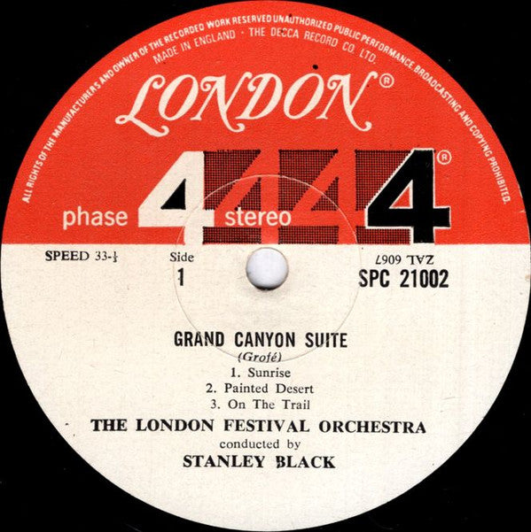 Ferde Grofé, Stanley Black Conducting The  London Festival Orchestra : Grand Canyon Suite (LP, Album, RP, Gat)