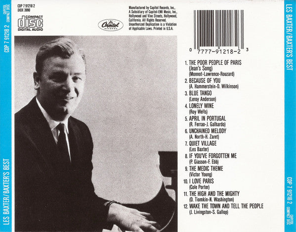 Les Baxter : Baxter's Best (CD, Comp, RE)