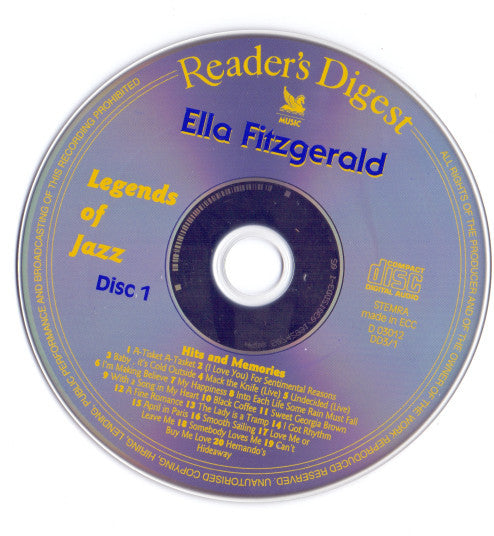 Ella Fitzgerald : Legends Of Jazz (3xCD, Comp)