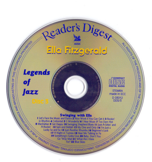 Ella Fitzgerald : Legends Of Jazz (3xCD, Comp)