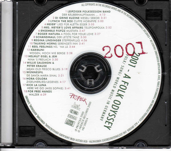 Various : 2001 - A Folk Odyssey (Folk / Song / World Music In Germany) (CD, Comp)