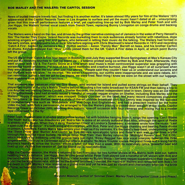 Bob Marley & The Wailers : The Capitol Session '73 (2xLP, 180)