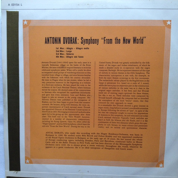 Antonín Dvořák - Antal Dorati Conducting Residentie Orkest : Symphony No. 5 "From The New World" (LP, Mono)