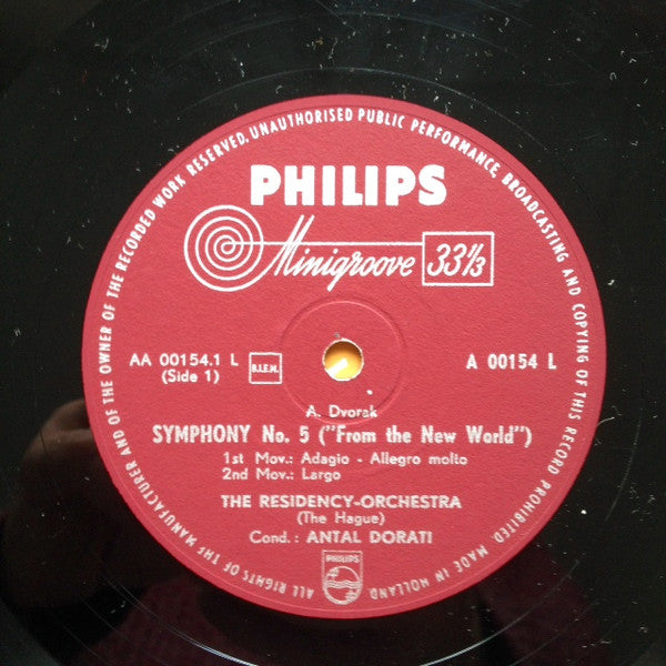 Antonín Dvořák - Antal Dorati Conducting Residentie Orkest : Symphony No. 5 "From The New World" (LP, Mono)