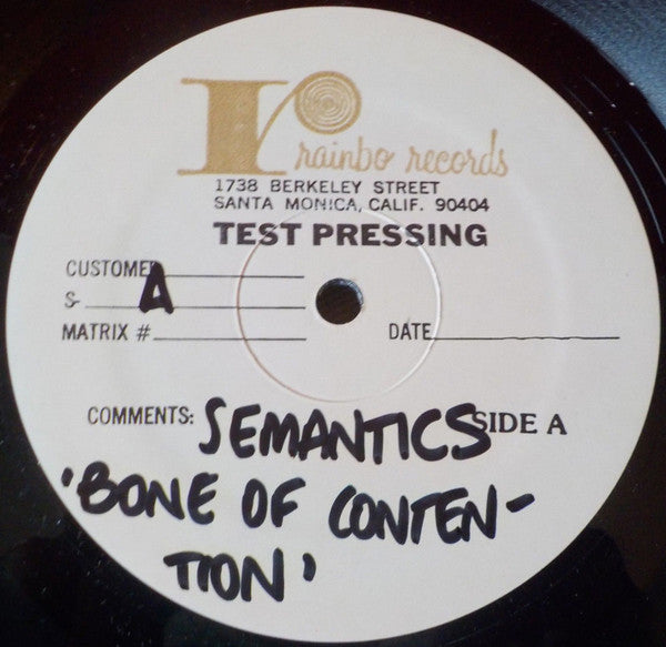 Semantics : Bone Of Contention (LP, TP)