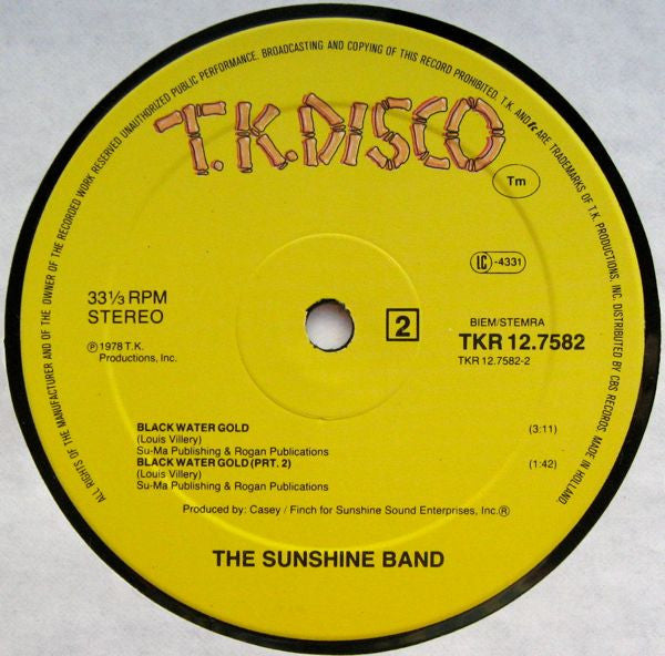 K C* / The Sunshine Band : Make Me A Star / Black Water Gold (12")