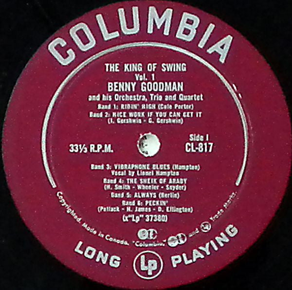 Benny Goodman : The King Of Swing Vol. 1 (1937-38 Jazz Concert No. 2) (LP, Comp, Mono)