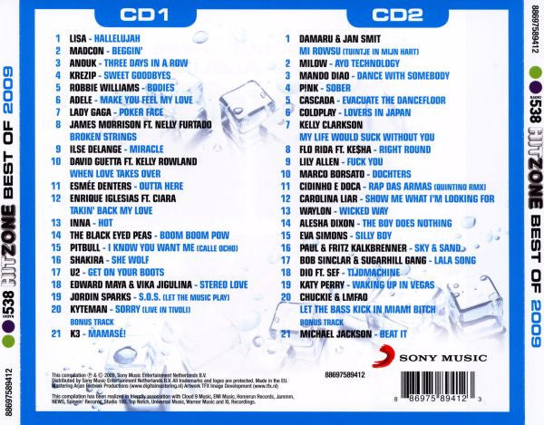 Various : Radio 538 Hitzone Best Of 2009 (2xCD, Comp)