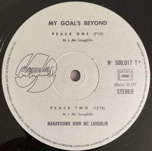 John McLaughlin : My Goal's Beyond (LP, Album)