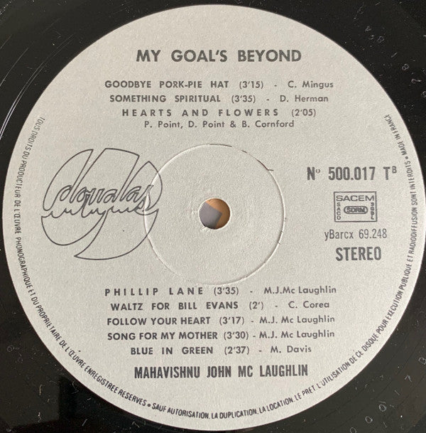 John McLaughlin : My Goal's Beyond (LP, Album)