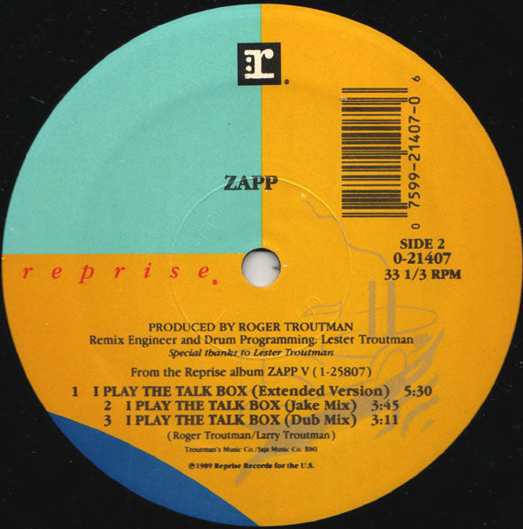 Zapp : I Play The Talk Box (12")