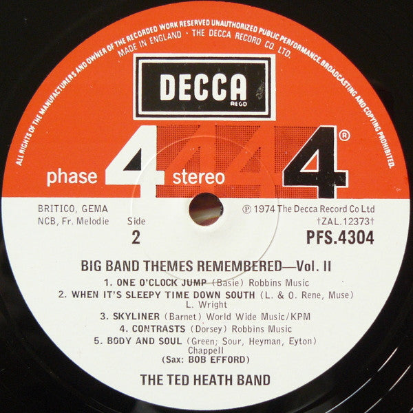 Ted Heath And His Orchestra : Big Band Themes Remembered Vol. II (LP, Album)