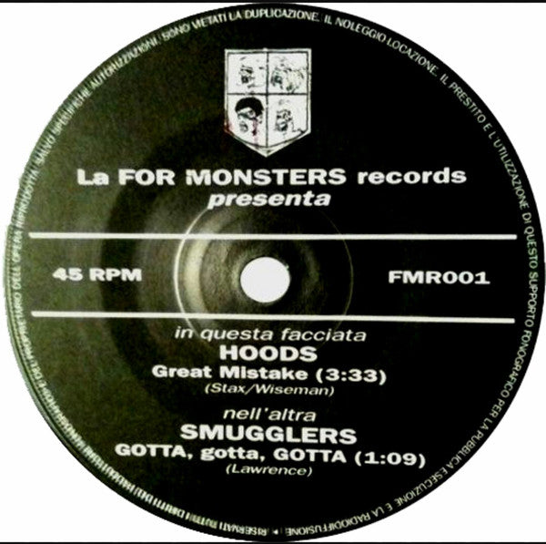 The Smugglers / The Hoods : The Hoods / Smugglers (7", Ltd, Num)