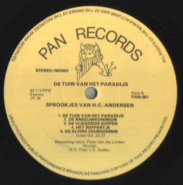 Peter Van Der Linden / Jørn Plas / Jan Erik Noske : De Tuin Van Het Paradijs (LP)