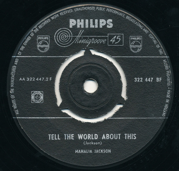 Mahalia Jackson : Trouble Of The World (7", Single, Mono)