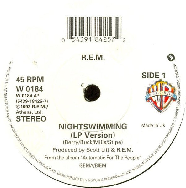 R.E.M. : Nightswimming (7", Pap)
