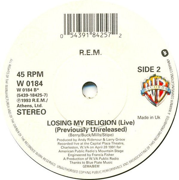 R.E.M. : Nightswimming (7", Pap)