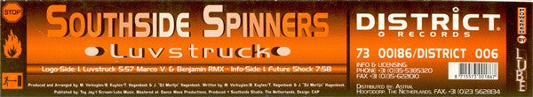 Southside Spinners : Luvstruck (12")