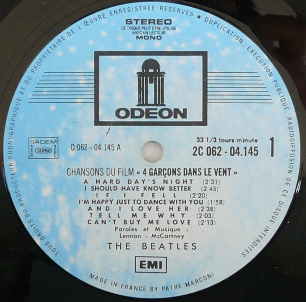 Les Beatles* : 4 Garçons Dans Le Vent (LP, Album, RE)