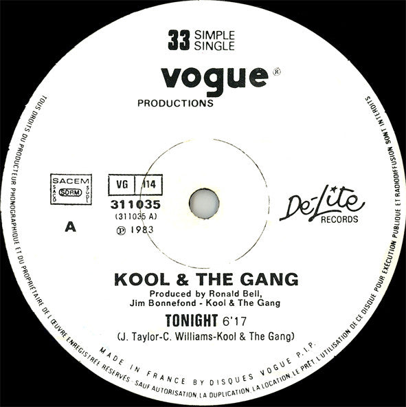 Kool & The Gang : Tonight / Celebration (12", Ltd)