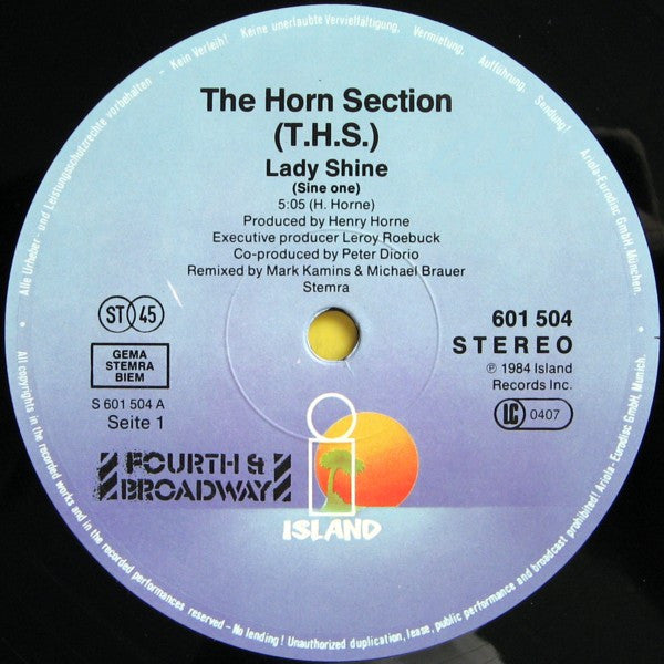 The Horn Section (T.H.S.)* : Lady Shine (12")