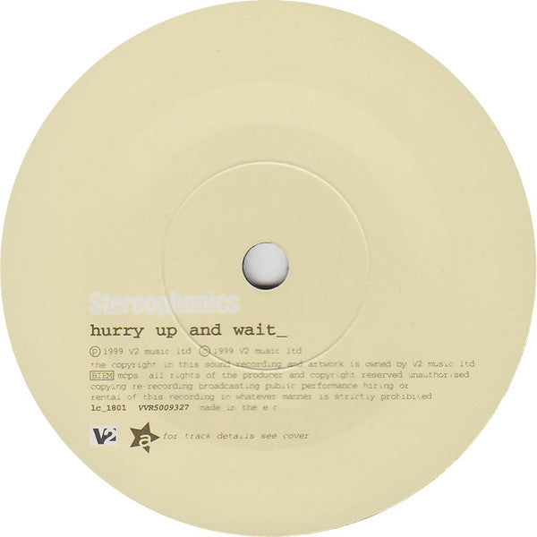Stereophonics : Hurry Up And Wait (7", Single)