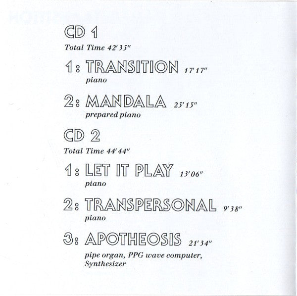 Peter Michael Hamel : Transition (2xCD, Album, RE)