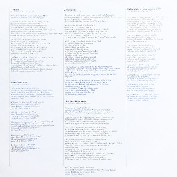 Mario Hené : Lieber Allein, Als Gemeinsam Einsam (LP, Album)