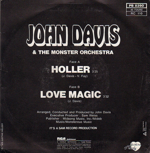 John Davis & The Monster Orchestra : Holler / Love Magic (7")