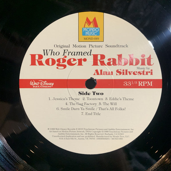 Alan Silvestri : Who Framed Roger Rabbit (Original Motion Picture Soundtrack) (LP, RE, 180)