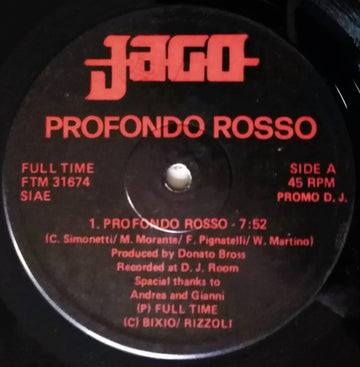 Jago : Profondo Rosso (12", Promo)