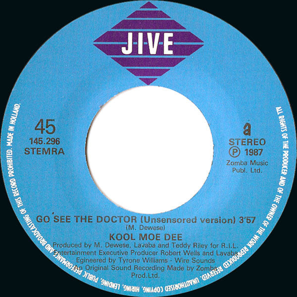 Kool Moe Dee : Go See The Doctor (7", Single)