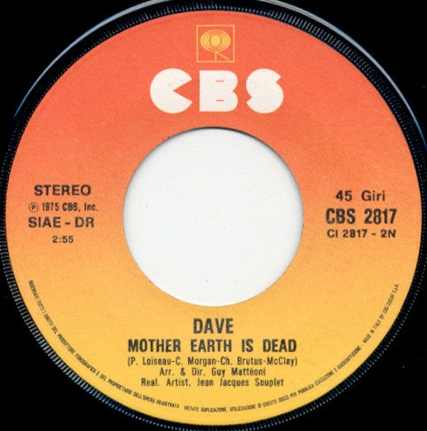 Dave (13) : Runaway / Mother Earth Is Dead (7", Single)