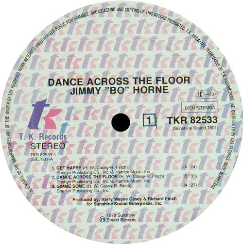 Jimmy "Bo" Horne : Dance Across The Floor (LP, Album)