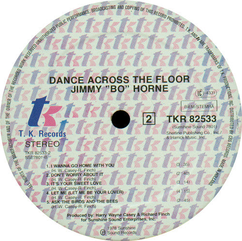 Jimmy "Bo" Horne : Dance Across The Floor (LP, Album)