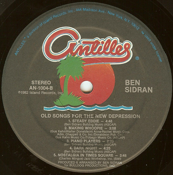 Ben Sidran : Old Songs For The New Depression (LP, Album)