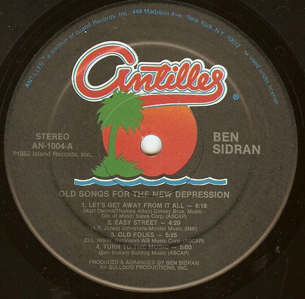 Ben Sidran : Old Songs For The New Depression (LP, Album)