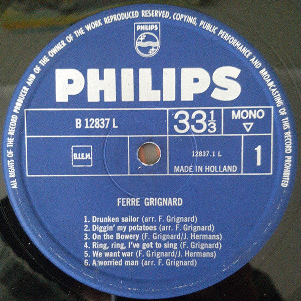 Ferre Grignard : Ferre Grignard (LP, Album, Mono)