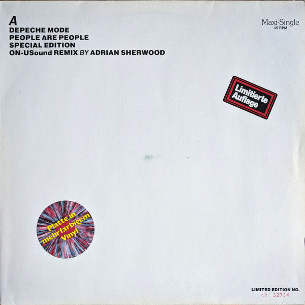 Depeche Mode : People Are People (ON-USound Remix By Adrian Sherwood) (12", Maxi, Ltd, Num, S/Edition, Red)