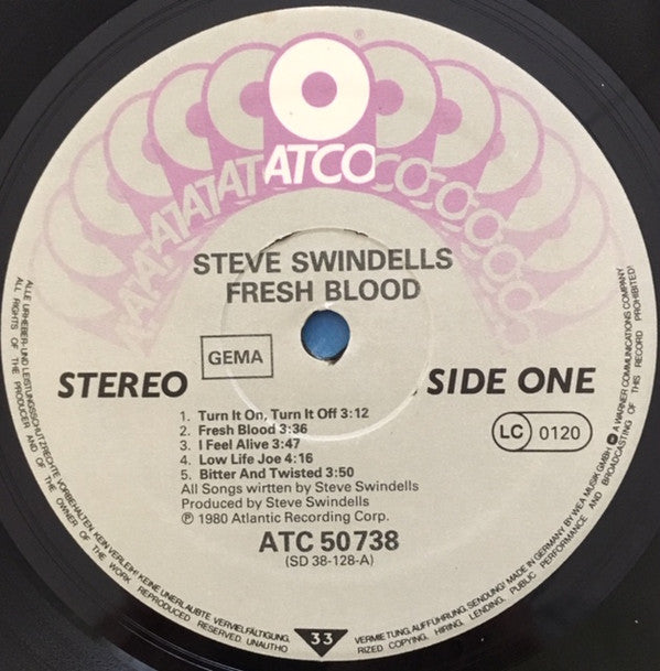 Steve Swindells : Fresh Blood (LP, Album)